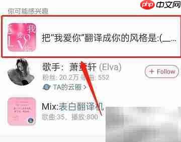 网易云表白翻译机入口