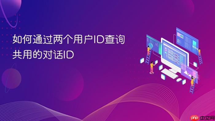 如何通过两个用户ID查询共用的对话ID