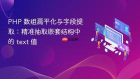 PHP 数组扁平化与字段提取:精准抽取嵌套结构中的 text 值