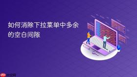 如何消除下拉菜单中多余的空白间隙