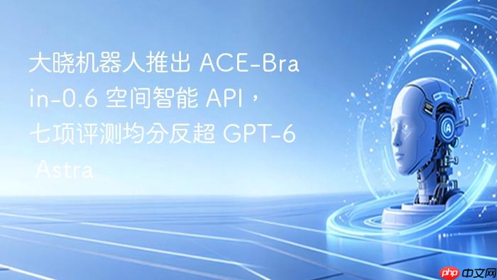 大晓机器人推出 ace-brain-0.6 空间智能 api,七项评测均分反超 gpt-6 astra