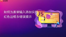 如何为表单输入添加实时红色边框与错误提示
