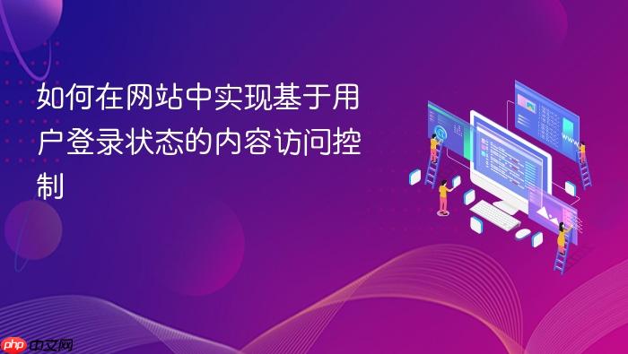 如何在网站中实现基于用户登录状态的内容访问控制
