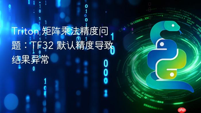 Triton 矩阵乘法精度问题：TF32 默认精度导致结果异常
