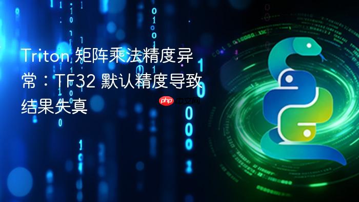 Triton 矩阵乘法精度异常：TF32 默认精度导致结果失真

