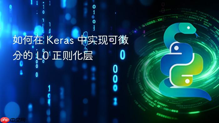 如何在 Keras 中实现可微分的 L0 正则化层