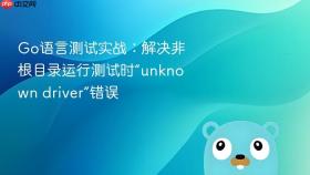 Go语言测试实战：解决非根目录运行测试时“unknown driver”错误
