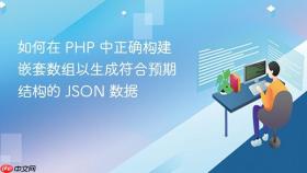 如何在 PHP 中正确构建嵌套数组以生成符合预期结构的 JSON 数据
