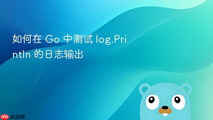 如何在 Go 中测试 log.Println 的日志输出