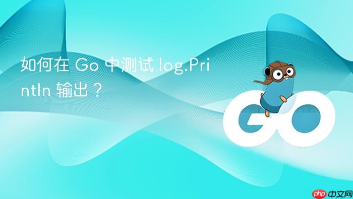 如何在 Go 中测试 log.Println 输出?