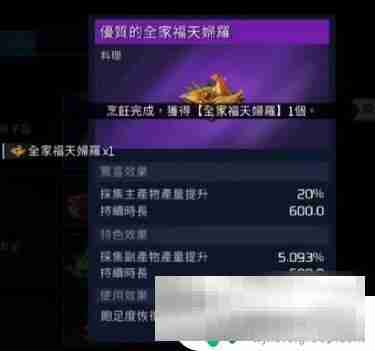 星球重启食物推荐 星球重启食谱图鉴合成