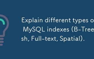 다양한 유형의 MySQL 인덱스 (B-Tree, Hash, Full-Text, Spatial)를 설명하십시오.