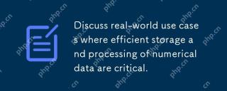 Discuss real-world use cases where efficient storage and processing of numerical data are critical.