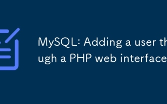 MySQL: Adding a user through a PHP web interface