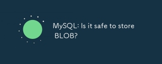 MySQL : Blob을 저장하는 것이 안전합니까?