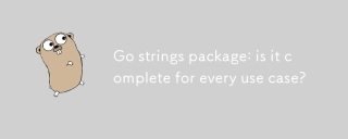 Go strings package: is it complete for every use case?