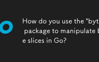 How do you use the 'bytes' package to manipulate byte slices in Go?