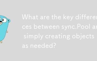 What are the key differences between sync.Pool and simply creating objects as needed?