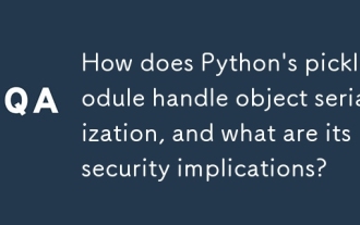 How does Python's pickle module handle object serialization, and what are its security implications?