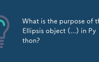 What is the purpose of the Ellipsis object (...) in Python?