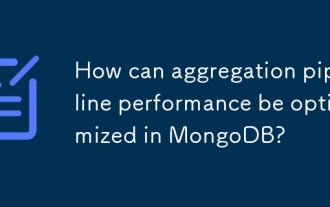How can aggregation pipeline performance be optimized in MongoDB?