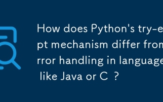 Bagaimanakah mekanisme percubaan Python berbeza dari pengendalian ralat dalam bahasa seperti Java atau C?