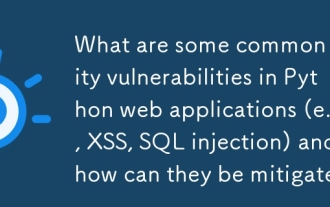 What are some common security vulnerabilities in Python web applications (e.g., XSS, SQL injection) and how can they be mitigated?