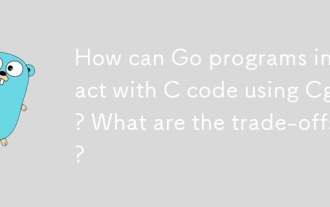 How can Go programs interact with C code using Cgo? What are the trade-offs?