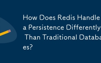 How Does Redis Handle Data Persistence Differently Than Traditional Databases?
