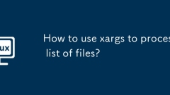 How to use xargs to process a list of files?