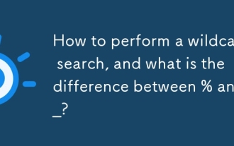 How to perform a wildcard search, and what is the difference between % and _?
