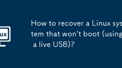 How to recover a Linux system that won't boot (using a live USB)?