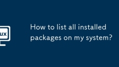 How to list all installed packages on my system?
