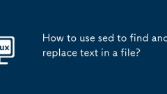 How to use sed to find and replace text in a file?