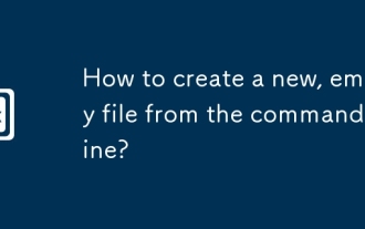 How to create a new, empty file from the command line?