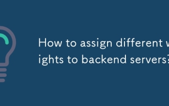How to assign different weights to backend servers?