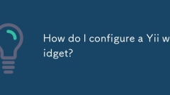How do I configure a Yii widget?