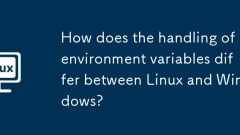 How does the handling of environment variables differ between Linux and Windows?