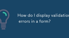 How do I display validation errors in a form?