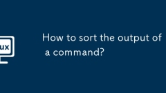 How to sort the output of a command?