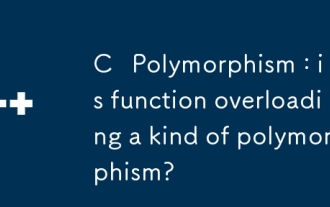 C Polymorphism : is function overloading a kind of polymorphism?