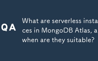 What are serverless instances in MongoDB Atlas, and when are they suitable?