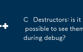 C Destruktoren: Ist es möglich, sie während des Debugs zu sehen?