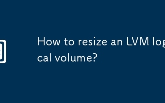 How to resize an LVM logical volume?