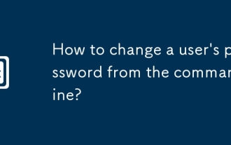 How to change a user's password from the command line?