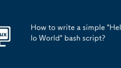 How to write a simple 'Hello World' bash script?