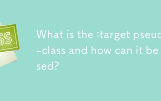 What is the :target pseudo-class and how can it be used?