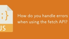 フェッチAPIを使用するときに、エラーをどのように処理しますか?
