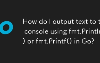 How do I output text to the console using fmt.Println() or fmt.Printf() in Go?