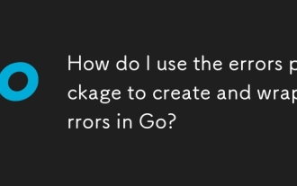 How do I use the errors package to create and wrap errors in Go?